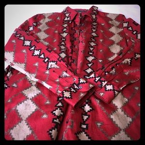 Lauren Ralph Lauren Woman Blouse Size XL. Print.